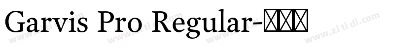 Garvis Pro Regular字体转换
